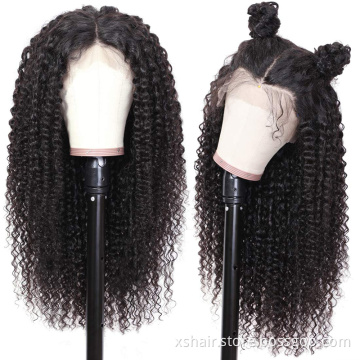 Factory 100 Wholesale 100% Vendor Front Cheap Wet Curl Lace Closure Human Hair Wig